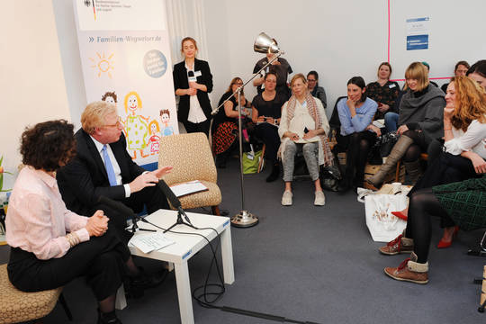 Gruppenfoto aus dem Bloggercafé