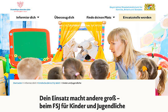 Ausschnitt der Seite fsj.bayern.de